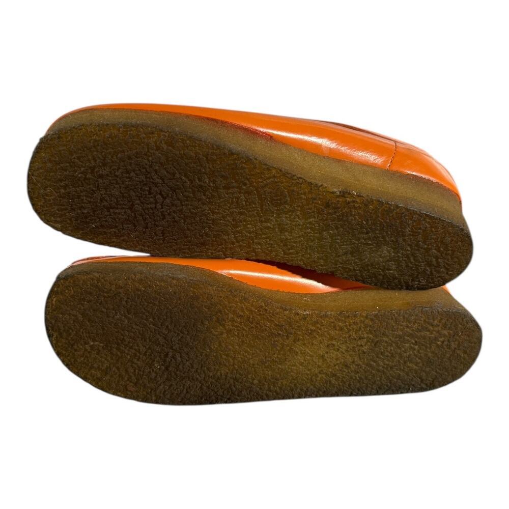 Clarks Originals Wallabee • Womens Sz 5.5 M Moccasin Orange Patent Leather Shoes - Picture 8 of 8